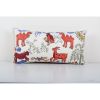 Extra Long Lumbar Cushion Kingsize Suzani Pillow Cover, Came | Pillows by Vintage Pillows Store