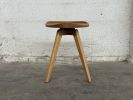 Mid Century Modern Swivel Stool: Hardwood Swiveling Tractor Seat Chair, USA made | Dining Chair in Chairs by Marco Bogazzi
