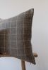 Brown, Grey, Cream Plaid Pillow 24x24 | Pillows by Vantage Design