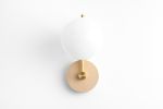 Natural Wood Light - Scandinavian Sconce - Model No. 7959 | Sconces by Peared Creation. Item made of wood with brass