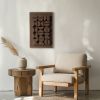 Modern 3D Wall Art - Textured Plaster Sculpture - Trendy Artwork - Coffee Beans - Geometric Relief - Gift for Coffee Lovers | Wall Sculpture in Wall Hangings by Vaiva Art Atelier