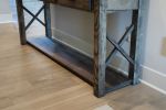 Stained Farmhouse Modern Style Ash Console Entry Table | Console Table in Tables by Hazel Oak Farms. Item composed of wood