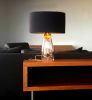 SERAFINA Lamp · Clear+Charcoal+Gold | Table Lamp in Lamps by LUMi Collection. Item composed of copper and glass