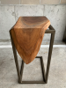Live-edge Walnut Waterfall C-table | Side Table in Tables by Hazel Oak Farms. Item made of walnut with steel