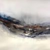 Framed Abstract Watercolor Artwork - 'Thunder on the Mountain' Inspired Painting, Signed | Paintings by Susi Schuele Art