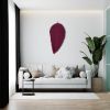 Giant Leaf in Wine | Wall Sculpture in Wall Hangings by YASHI DESIGNS by Bharti Trivedi