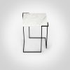 GravitY - Carrara marble Side table | Tables by DFdesignLab - Nicola Di Froscia. Item made of marble works with minimalism & contemporary style