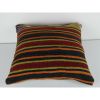 Top Quality Handwoven Kilim Pillow Cover 16" x 16" | Cushion in Pillows by Vintage Pillows Store. Item composed of cotton and fiber