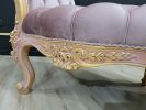 French Style Chaise Lounge/ Antique Gold Leaf Finish/Hand Ca | Couches & Sofas by Art De Vie Furniture