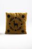 LLAMA Decorative Pillow, Ochre, Set of 2 | Pillows by ANDEAN. Item made of cotton with fiber works with contemporary & traditional style
