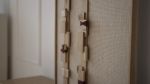 Grainline - Rhythmic Oak Tapestry | Wall Hangings by Lale Studio & Shop. Item composed of oak wood and wool in minimalism or contemporary style