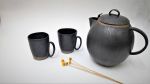 Ceramic Mug Set With Teapot | Serveware by YomYomceramic. Item composed of ceramic