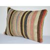 Vintage Striped Simple Kilim Pillow, Bohemian Kilim Pillow | Cushion in Pillows by Vintage Pillows Store. Item composed of cotton