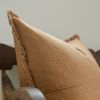 Italian Cinnamon Pleated Wool Pillow 23x23 | Pillows by Vantage Design