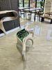 Modern Handmade Leaf Epoxy Resin Wood Coffee Table | Tables by Tinella Collection. Item composed of wood & synthetic