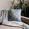Iris Lake – Floral Art Pillow | Work by Eman's Gallery