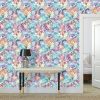All the Flowers - Wallpaper Large Print | Wall Treatments by Sean Martorana. Item composed of paper