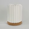 Pillar M - Modern origami table lamp, paper, wood | Lamps by Studio Pleat. Item composed of wood & paper compatible with minimalism and contemporary style