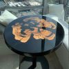 Round Epoxy Coffee Table | Tables by Ironscustomwood. Item composed of walnut and synthetic