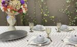 Graphite Tablecloth | Linens & Bedding by OSLÉ HOME DECOR. Item made of fabric