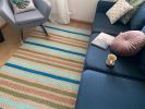 Rectangular stripped rug | custom colors and design | Area Rug in Rugs by Anzy Home. Item composed of fabric