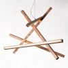 Nebula 5 | Chandeliers by Next Level Lighting. Item composed of wood