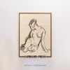 Vintage Figure Drawing | Black and white charcoal drawing | Drawings by Capricorn Press. Item composed of paper in boho or minimalism style