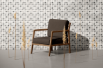 Color Grid Black Wallpaper | Wall Treatments by Color Kind Studio. Item made of fabric with paper