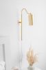 Plug-in Lighting - Bedside Sconce - Model No. 1132 | Sconces by Peared Creation. Item made of brass