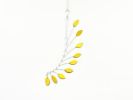Yellow Mobile for the Minimalist or Modern Home Leaf Wave | Wall Sculpture in Wall Hangings by Skysetter Designs. Item composed of synthetic in minimalism or modern style