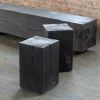 Hyo Table Shou Sugi Ban | Wood Cube Side Table | Tables by Alabama Sawyer. Item composed of wood