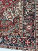 RARE Medium Size "Pocket" Heriz| Strawberry, Smokey Charcoal | Area Rug in Rugs by The Loom House. Item composed of fabric & fiber