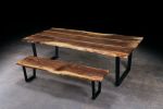 Live Edge Walnut Timberbeast Dining Set | Dining Table in Tables by Urban Lumber Co.. Item made of walnut