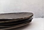 Large ceramic plate, dark plate | Dinnerware by YomYomceramic. Item composed of ceramic