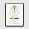 Geometric Art Print, Antique Rainbow, Color theory, Antique | Prints by Capricorn Press. Item made of paper works with boho & minimalism style