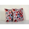 Handmade Square Animal Suzani Pillow Cover - A Pair | Sham in Linens & Bedding by Vintage Pillows Store. Item made of cotton
