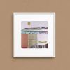 6x6 Original Collage Art | Golden Boat by Shilo Ratner | Work by Shilo Ratner