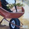 Magpies Garden - Original painting | Oil And Acrylic Painting in Paintings by Meredith H. Item composed of canvas in boho or contemporary style