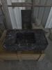 Fluted Black Nero Marquina Marble Sink | Custom Wall Mounted Vanity | Water Fixtures by Vero Marble