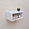 White Floating Nightstand, Handcrafted Wooden Hanging Nights | Storage by Picwoodwork. Item made of wood