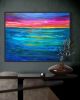 Sunset Love | Oil And Acrylic Painting in Paintings by Checa Art. Item composed of canvas