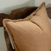 Italian Cinnamon Pleated Wool Pillow 23x23 | Pillows by Vantage Design