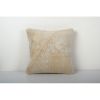 Vintage Square Turkish Oushak Rug Pillow Cover, Wool Boho Wo | Cushion in Pillows by Vintage Pillows Store