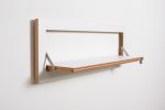 Folding Wall Shelf | Fläpps Shelf 80x27-1 | Spice Rack, Display Ledge, Birch Plywood, White | Shelving in Storage by AMBIVALENZ