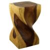 Haussmann® Big Twist Wood Stool Table 12 in SQ x 20 in H | Chairs by Haussmann®