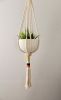 Modern Color Block Macrame Plant Hanger – 42” Handmade Boho Hanging Planter | Plants & Landscape by Freefille