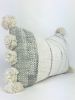 woven pillow // lumbar pillow // pom pom pillow // woven | Pillows by velvet + linen