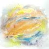 8x8 Original Watercolor Abstract - 'Fight Song' Lyrics Inspired Artwork | Paintings by Susi Schuele Art