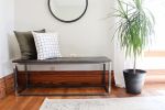 Modern Metal & Wood Bench | Benches & Ottomans by Hazel Oak Farms. Item made of wood