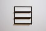 Folding Wall Shelf | Fläpps Shelf 80x80-3 | Large Shelf Unit, Bookshelf, Birch Plywood, Black | Shelving in Storage by AMBIVALENZ